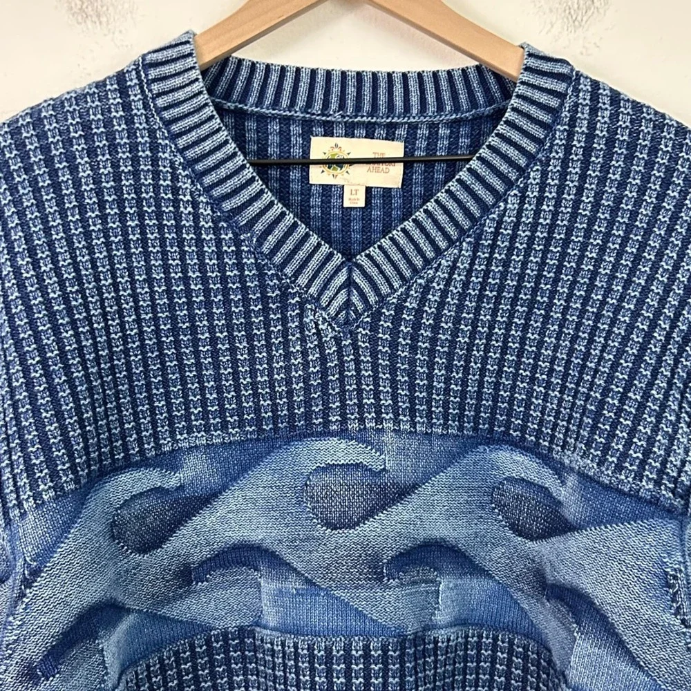 The Territory Ahead‎ Mens Sweater True Indigo Surfs Up Size Large Tall